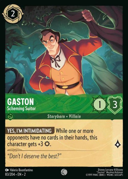 Gaston, Scheming Suitor