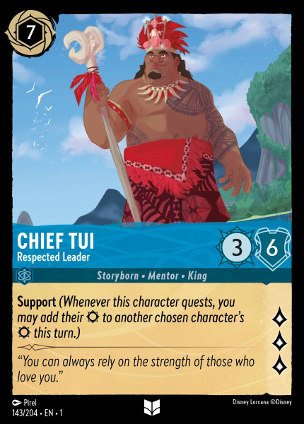 Chief Tui, Respected Leader