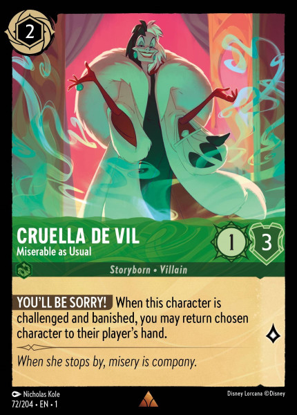 Cruella De Vil, Miserable as Usual (foil)