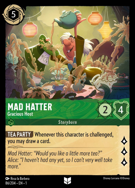 Mad Hatter, Gracious Host