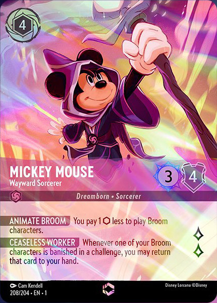 Mickey Mouse, Wayward Sorcerer (foil) (borderless)