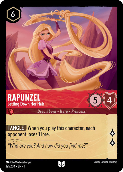 Rapunzel, Letting Down Her Hair