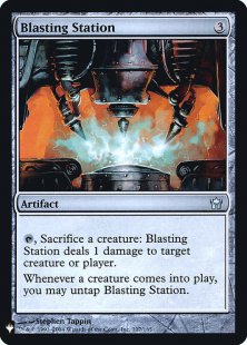 mtg cards like goblin bombardment Commission USA) "Goblin Bombardment" Acrylics hand painted by me. Reference photo from the card "Makeshift Munitions" Original artwork by "Filip Burburan" Good night!  . . . . #mtgalters #acrylics #paint #handpainted # a pest is removed and a scourge inflicted. Similar cards to Weaponize the