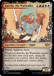 Aurelia, the Warleader (#165) (halo foil) (showcase)