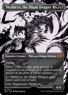 Skithiryx, the Blight Dragon (#147) (halo foil) (borderless)