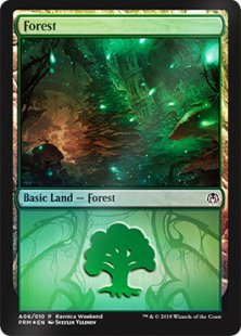 Forest (5) (foil) (Golgari)