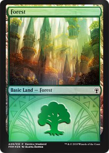 Forest (6) (foil) (Selesnya)
