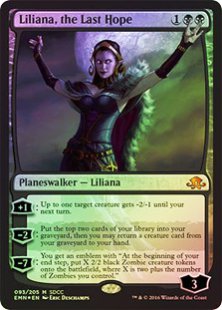 Liliana, the Last Hope (textured foil) (borderless) - Double