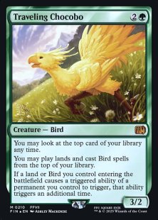 Traveling Chocobo (#551) (Black) (oil slick raised foil