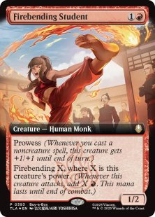Firebending Student (foil) (extended art)