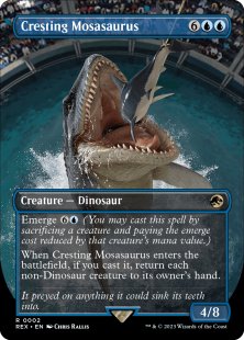 Cresting Mosasaurus (borderless)