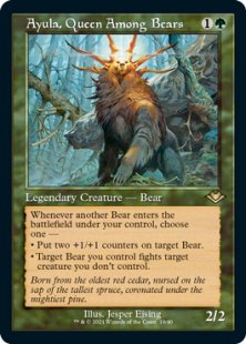 Ayula, Queen Among Bears (retro frame) (foil) (showcase)