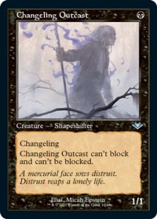 Changeling Outcast (retro frame) (foil-etched) (showcase)