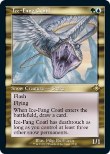 Ice-Fang Coatl (retro frame) (foil-etched) (showcase)