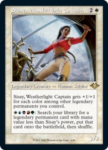 Sisay, Weatherlight Captain (retro frame) (foil-etched) (showcase)