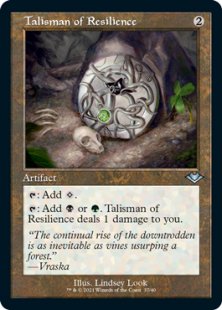 Talisman of Resilience (retro frame) (foil-etched) (showcase)