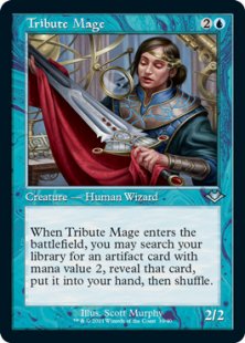 Tribute Mage (retro frame) (foil-etched) (showcase)