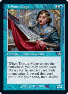 Tribute Mage (retro frame) (foil) (showcase)