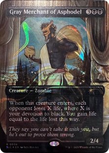 Gray Merchant of Asphodel (#34) (halo foil) (borderless)