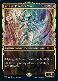 Atraxa, Praetors' Voice (Showcase: Streets of New Capenna) (gilded foil) (showcase)