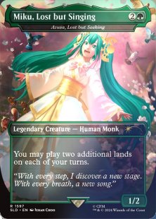 Azusa, Lost but Seeking (#1597) (Hatsune Miku: Sakura Superstar) (foil) (borderless)