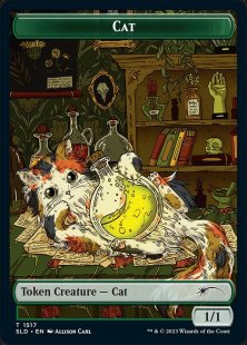 Cat token (#1517) (Raining Cats and Dogs) (foil)
