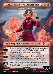 Chandra, Flamecaller (#807) (Hatsune Miku: Electric Entourage) (borderless)
