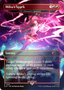 Chandra's Ignition (#1594) (Hatsune Miku: Sakura superstar) (foil) (borderless)