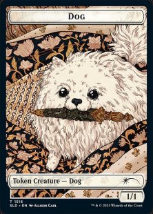 Dog token (#1516) (Raining Cats and Dogs) (foil)