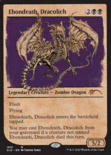 Ebondeath, Dracolich (Here Be Dragons) (foil) (showcase)