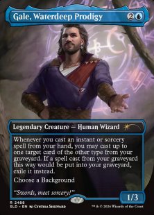 Gale, Waterdeep Prodigy (#2488) (foil) (borderless)
