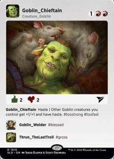 Goblin Chieftain (#1615) (Goblingram) (foil) (showcase)