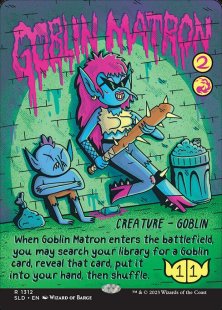 Goblin Matron (#1312) (Goblin & Squabblin') (foil) (borderless)