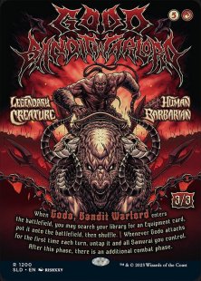 Godo, Bandit Warlord (#1200) (Keep Partying Hard, Shred Harder Than...) (foil) (borderless)