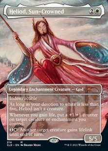 Heliod, Sun-Crowned (Valentine's Day 2021) (foil) (borderless)
