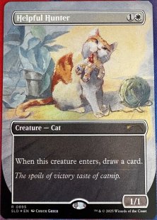 Helpful Hunter (#895) (Cats Are Better Than Dogs) (borderless)