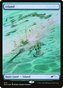 Island (#673) (foil) (full art)