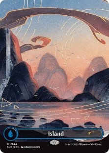 Island (#2144) (foil) (borderless)