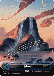 Island (#2147) (foil) (borderless)