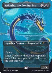 Kokusho, the Evening Star (#1528) (A Devastation of Dragons) (foil) (borderless)
