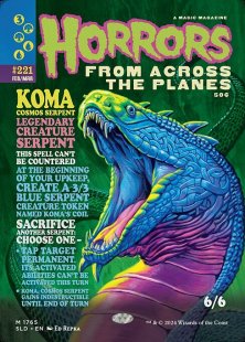 Koma, Cosmos Serpent (#1765) (Monstrous Magazines) (foil) (showcase)