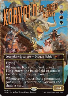 Korvold, Fae-Cursed King (#1625) (Outlaw Anthology Vol. 2: Sinister...) (foil) (borderless)