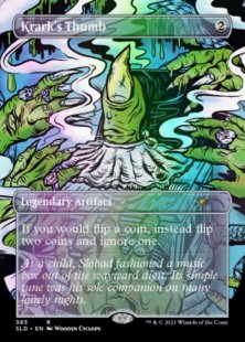 Krark's Thumb (Heads I Win, Tails You Lose) (foil) (borderless)