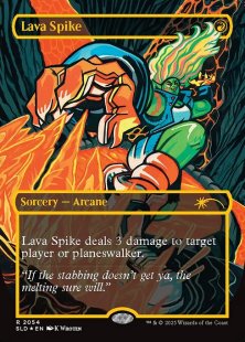 Lava Spike (#2054) (Everything is on Fire) (raised foil) (borderless)