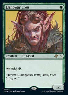 Llanowar Elves (#429) (foil) (showcase) (Japanese