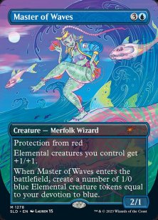 Master of Waves (#1278) (Cool Ocean Breeze) (foil) (borderless)