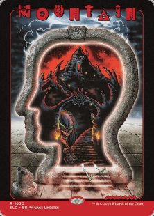 Mountain (#1650) (Brain Dead: Lands) (foil) (showcase)