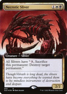 Necrotic Sliver (#666) (foil) (extended art)