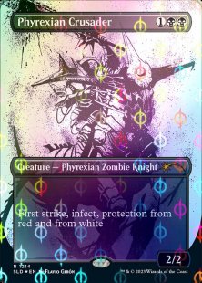 Phyrexian Crusader (#1214) (Showcase: All Will Be One) (step-and-compleat-foil) (showcase)