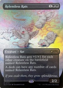 MTG 【Foil】執拗なネズミ/Relentless Rats(757)１枚 Relentless Rats · Secret Lair Drop (SLD) #757 · Scryfall